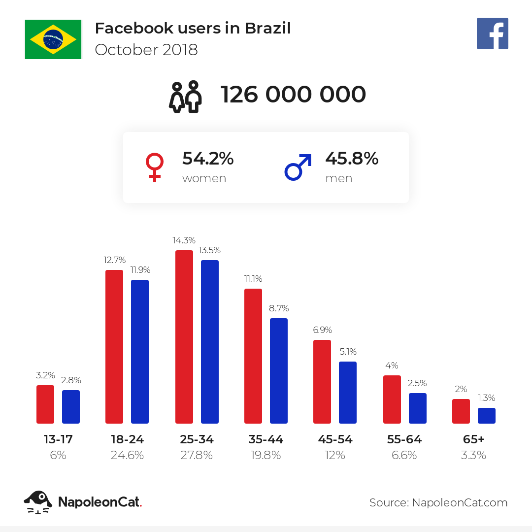 Facebook users in Brazil