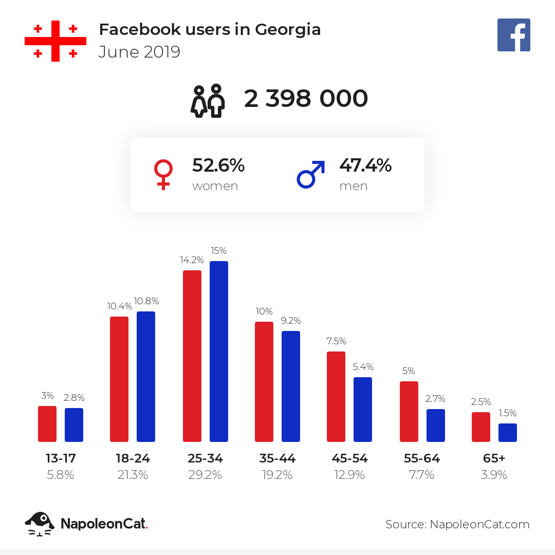 Facebook users in Georgia