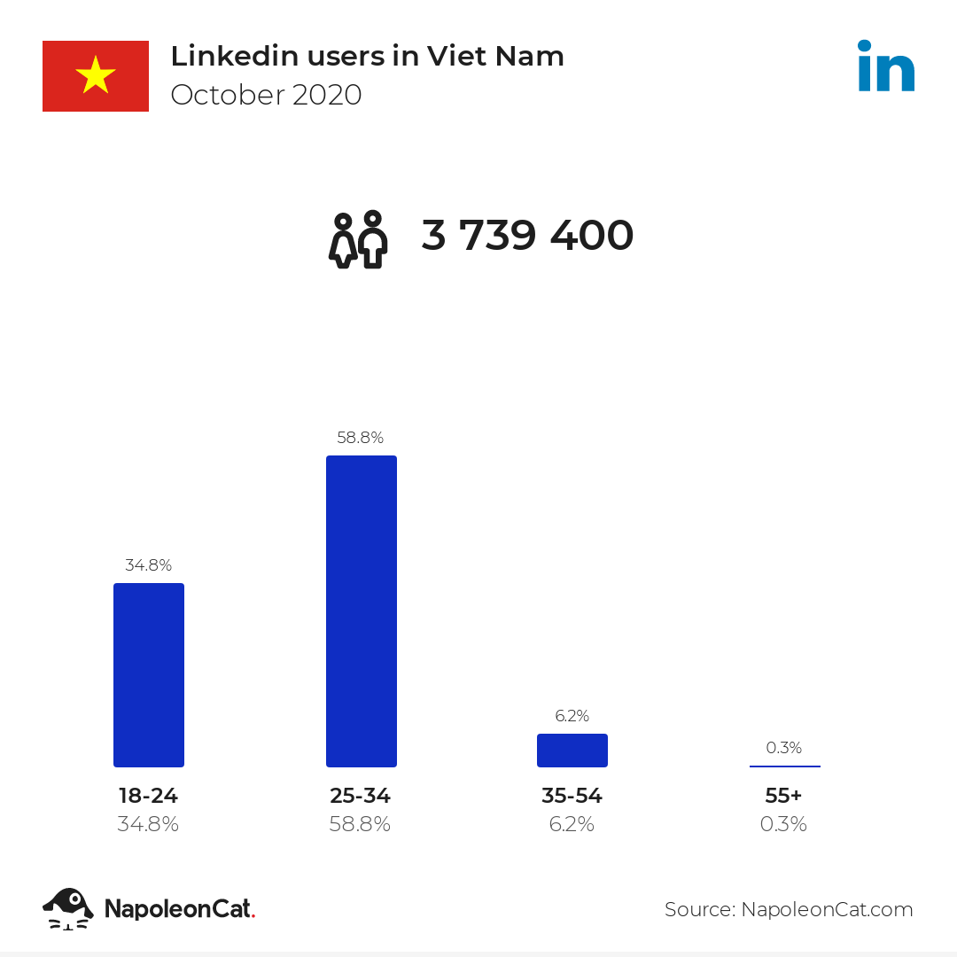 Linkedin users in Viet Nam