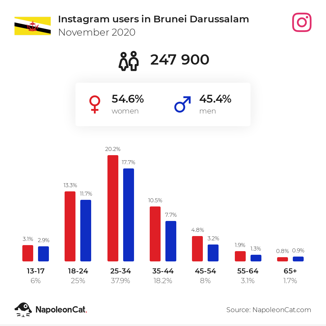 Instagram users in Brunei Darussalam