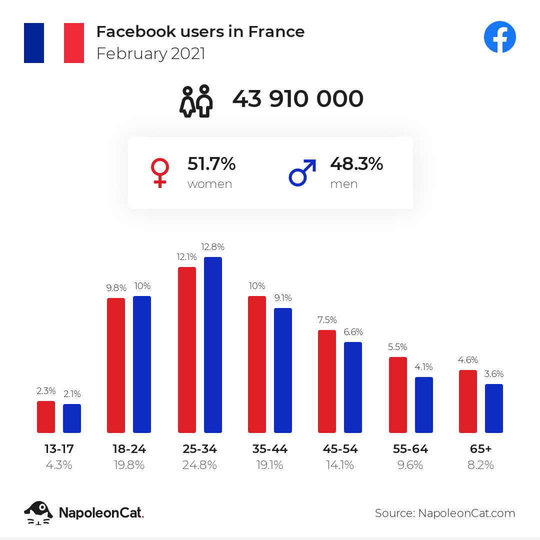 Facebook users in France