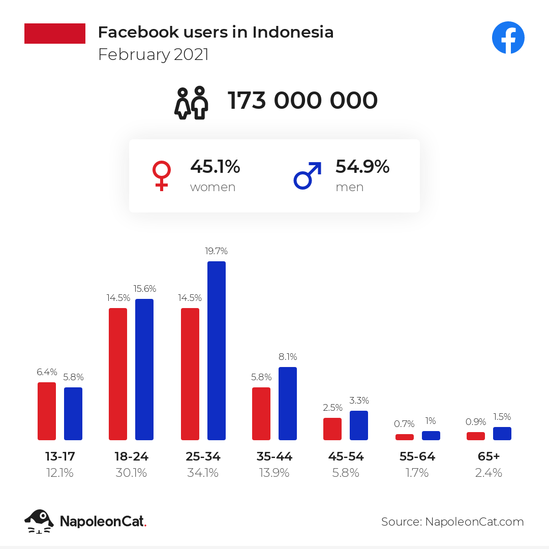 Facebook users in Indonesia