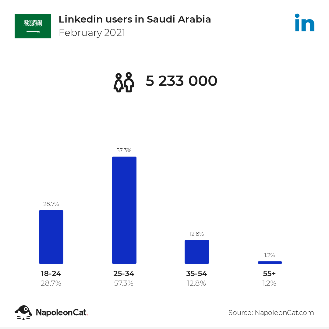Linkedin users in Saudi Arabia