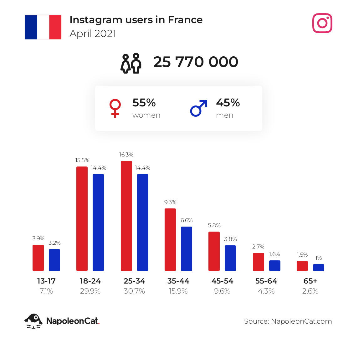 Instagram users in France
