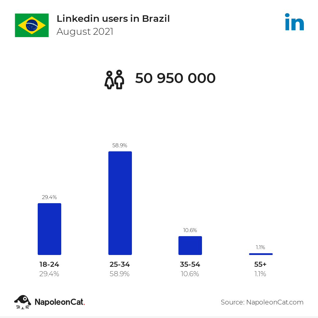 Linkedin users in Brazil