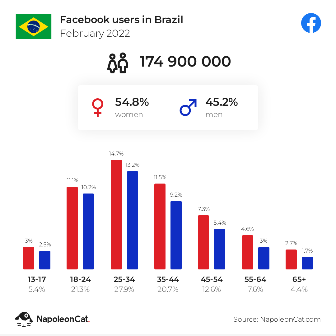 Facebook users in Brazil