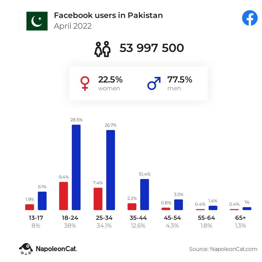 Facebook users in Pakistan