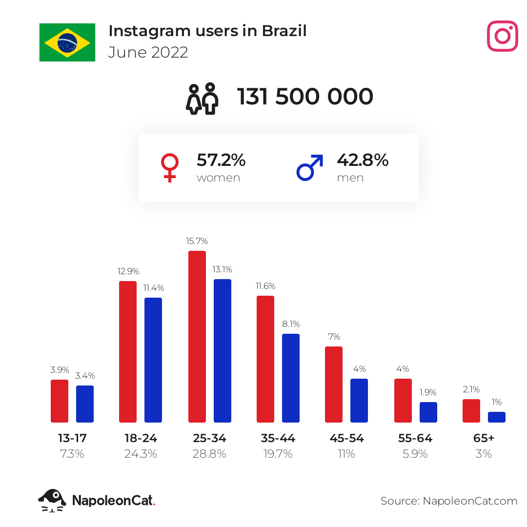 Instagram users in Brazil