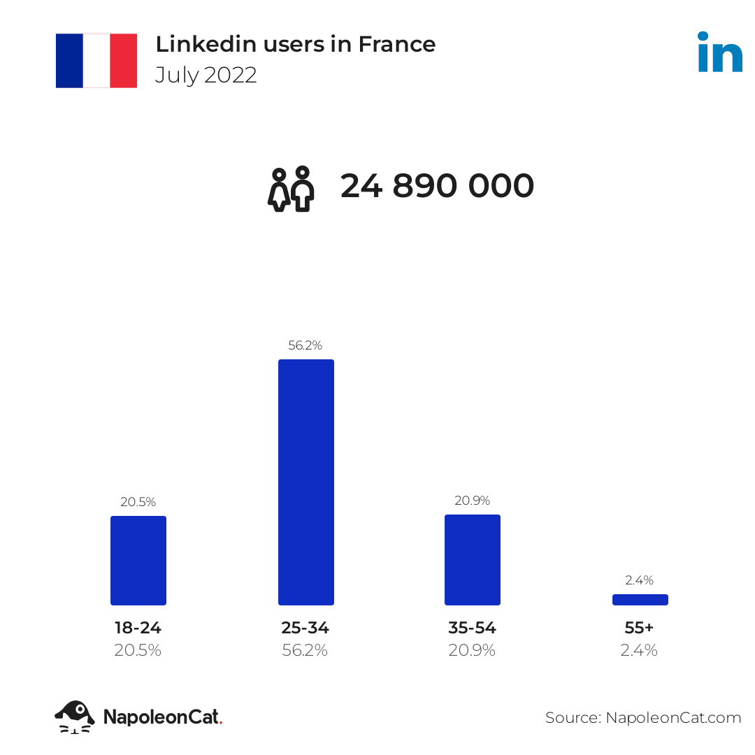 Linkedin users in France