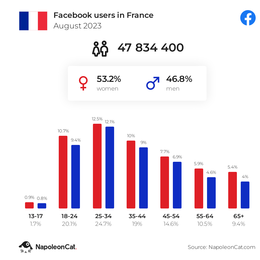 Facebook users in France