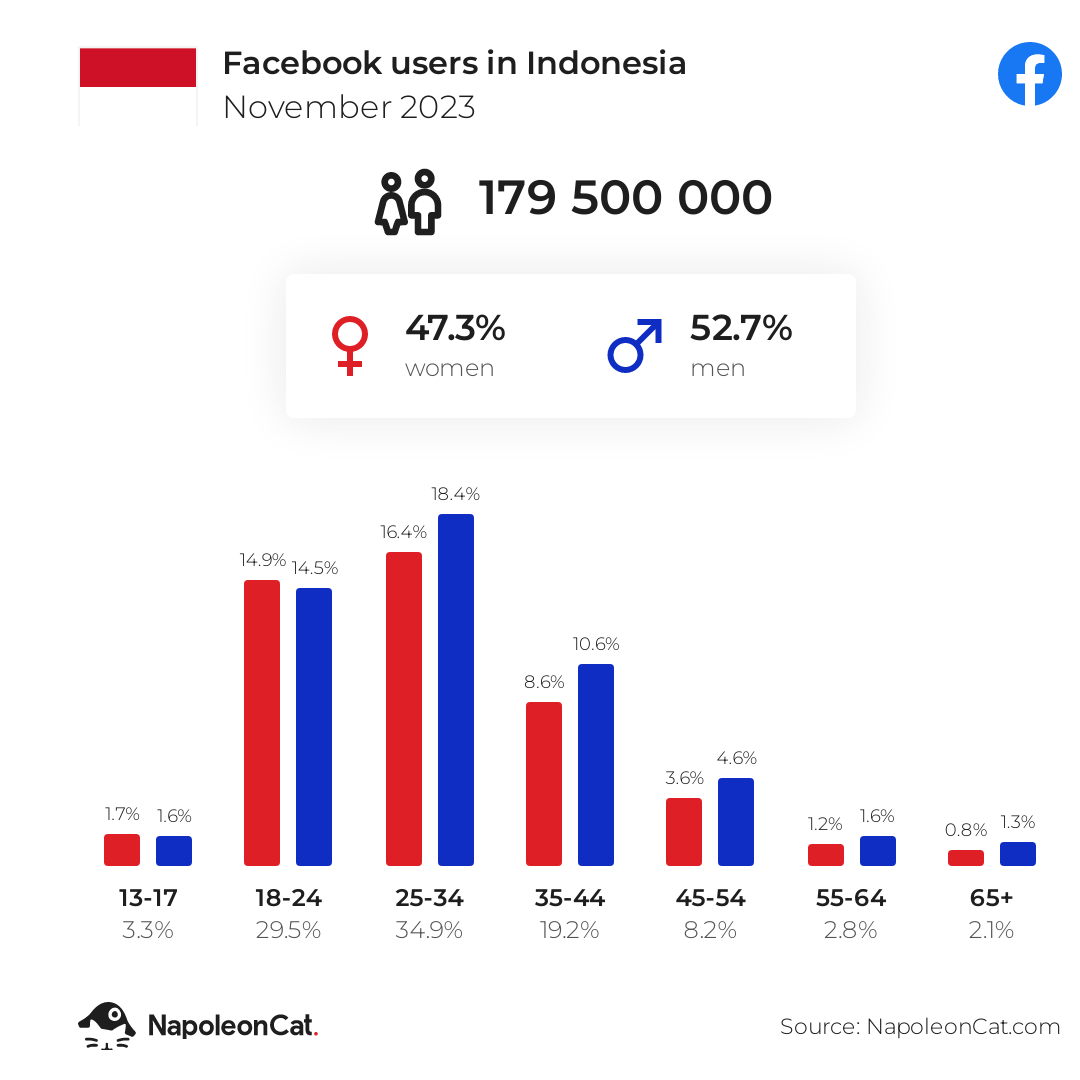 Facebook users in Indonesia