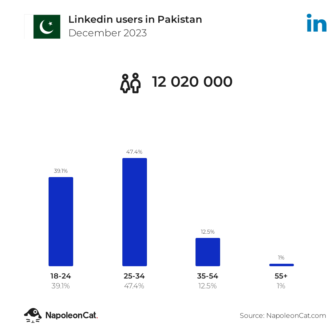 Linkedin users in Pakistan